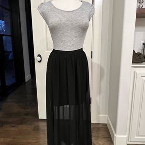 Black and gray maxi dress (Size Small)